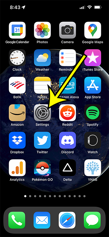 open the Settings app