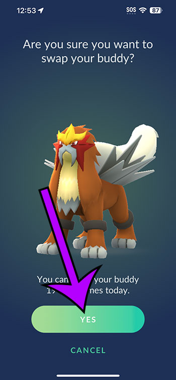 how to change your Pokemon Go buddy on iPhone 14