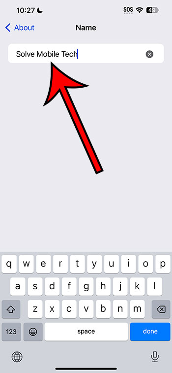 iPhone name