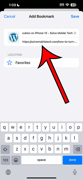 how to create bookmarks on iPhone 14